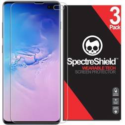 [3-Pack] Spectre Shield Screen Protector for Samsung Galaxy S10 Plus Case Friendly Accessories Flexible Full Coverage Clear TPU Film